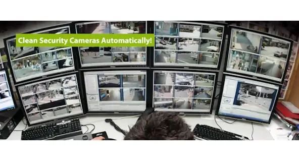 Command Center - multiple monitors showing 6 different security cameras